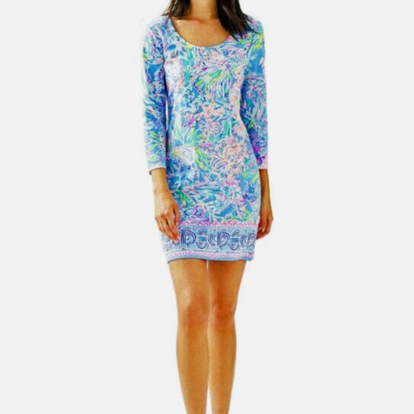 Lilly Pulitzer Beacon All Together Now Engineered Supima Cotton Jersey Dress/S - Picture 10 of 10